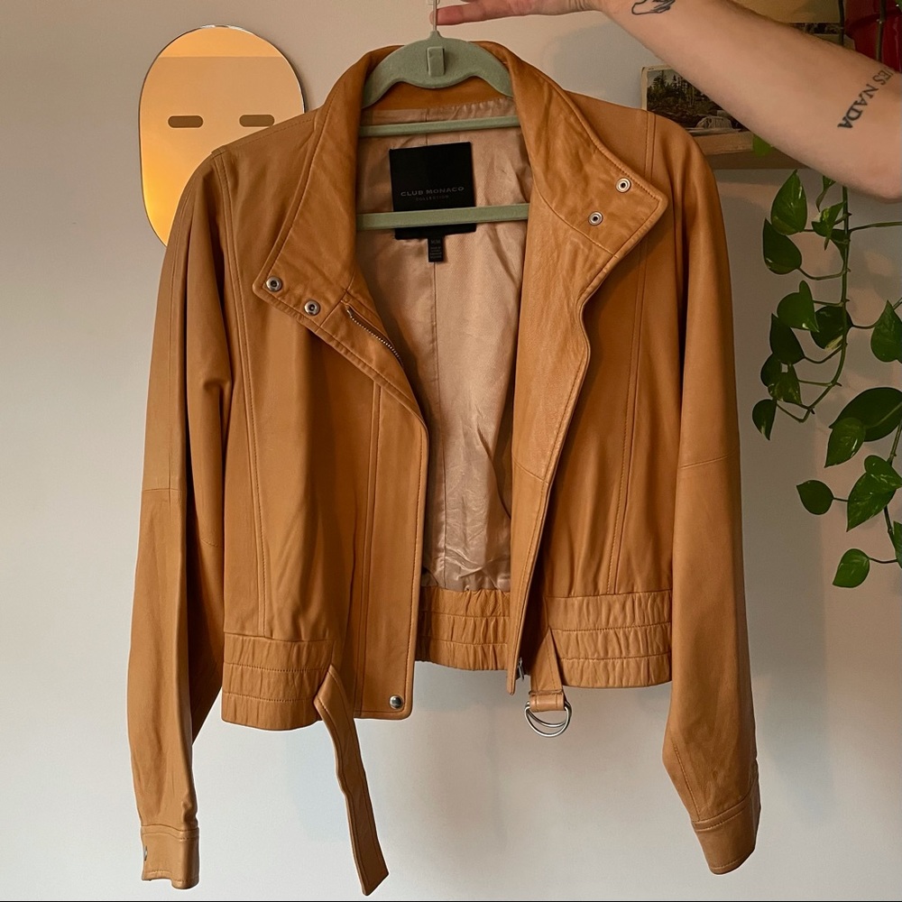 CLUB MONACO - LEATHER JACKET/BOMBER